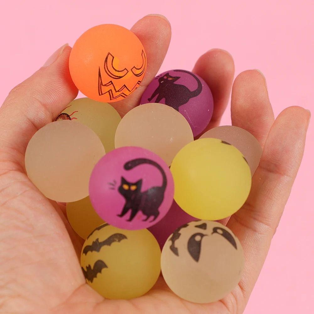 10pcs/set Stretchy Eyeballs Bouncy Eyeball Scary Luminous Bouncy Balls  Halloween Theme