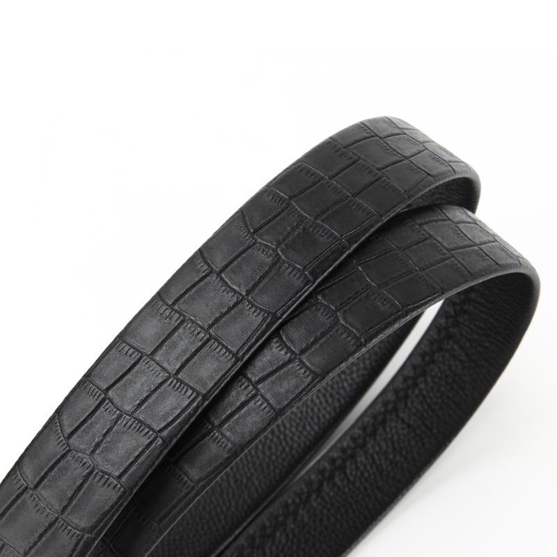 Curea din piele de vacă cu strat superior față-verso Corp de curea cu cataramă automată pentru bărbați Curea din piele de vacă cu margine dublă embosată