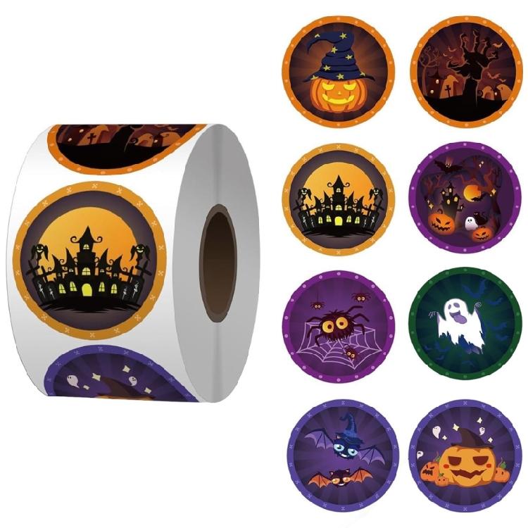

Halloween Sticker Pumpkin Labels Sticker Reward Sticker Colorful Spiders Sticker Decorative Sticker for Craft Enthusiasts L219