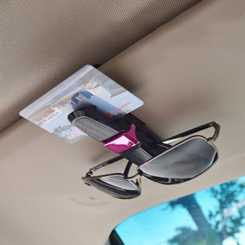 1 Pièce Porte-Lunettes de Voiture Support Pare-Soleil Clip Porte-Lunettes de Soleil Support Strass Portable Lunettes de Soleil Clip Cristal Décoration