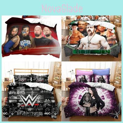 Ensemble Housse de Couette WWE EAW avec Teinture Réactive pour Lit Double Décoration de Chambre