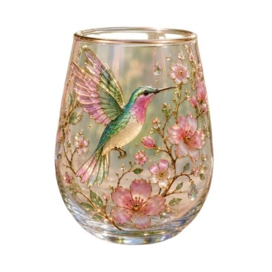 Bicchiere in Vetro DYS, Forma a Uovo Trasparente Cristallo Senza Piombo Smalto Dipinto Bordo Dorato Tumbler da Bevuta Vintage, Vetro di Grande Capacità per Bar di Casa Ufficio