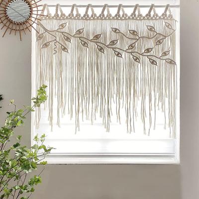 Bohemian Handmade Woven Leaf Curtain - Room & Wall Decoration Valance