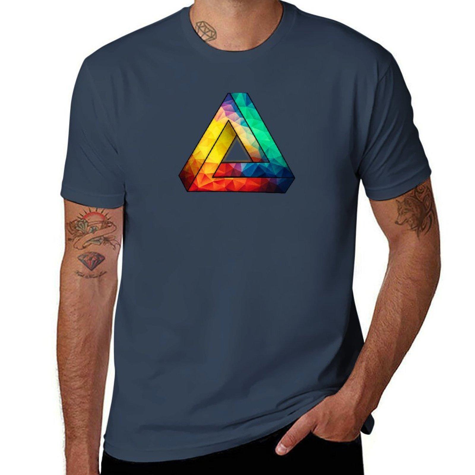 Abstract Multi Color Cubizm Painting TShirt Moisture Wicking Athletic TShirt S