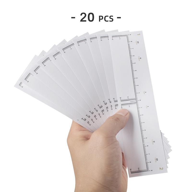 10/20/50 Stück Einweg-Augenbrauenlineal Selbstklebender Aufkleber Microblading Tattoo Positionsmarkierung Schablonen Professionelles Make-up-Werkzeug