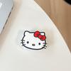 Cartoon Kt Cat Flip Mirror Mobile Phone Airbag Bracket Paste Type Portable Makeup Mirror Retractable Ring