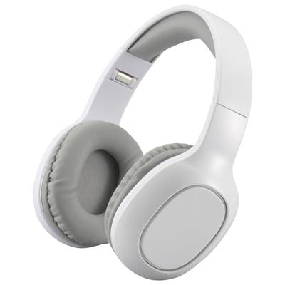 OHM AudioComm Wireless Bluetooth Stereo Headphones, Bluetooth 5.3, Smartphone Incoming Call Receiver, Hands-Free Calling, White, HP-W265Z-W, 03-5051