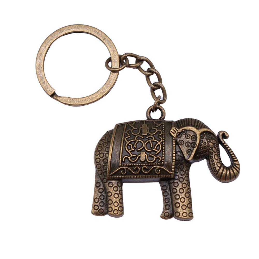 Pendants Elephant Charm Keychain Animal Theme Key Ring 28mm