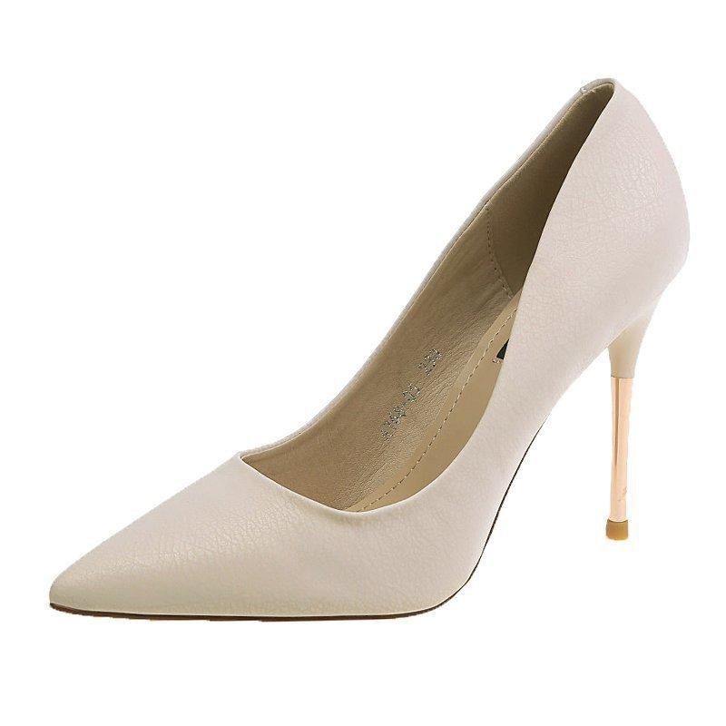 High heels women's spring and autumn new workplace OL fashionable and sexy pointed women's thin heels shallow single shoes women