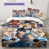 Juego de Ropa de Cama con Estampado de Dibujos Animados Colcha Funda de Colcha Funda de Almohada Decoración del Hogar Regalo de Cumpleaños (1 * funda nórdica + 2 * fundas de almohada, sin núcleo)