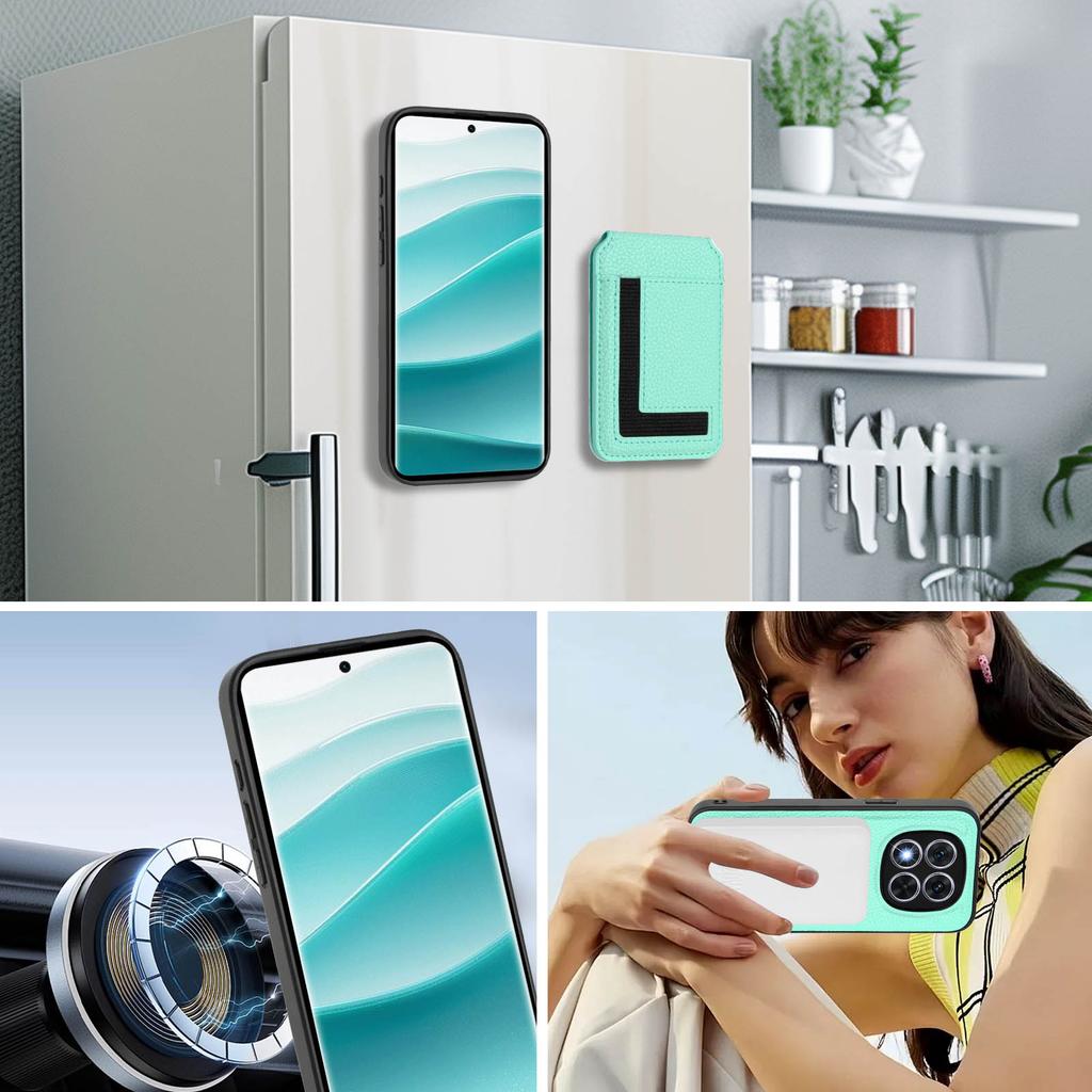 Funda tipo cartera de cuero 2 en 1 con ranura para tarjetas desmontable para Xiaomi Redmi Note 14 Pro Plus 14C 14T 13 13T 13C con cierre magnético vertical.