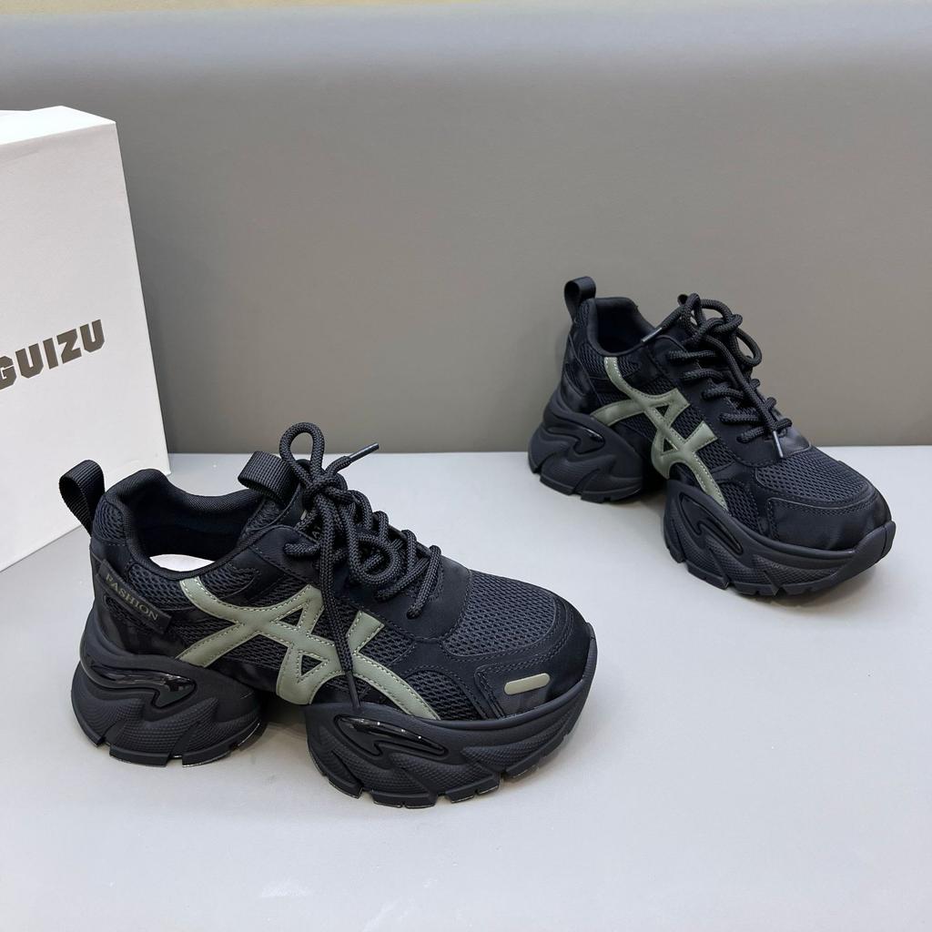 European station color matching thick-soled comfortable versatile dad shoes women's 2025 autumn new mesh breathable sports and leisure shoes