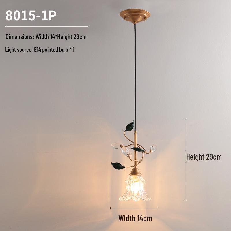 

French Retro Floral Linear Pendant Light - Cream Luxury for Dining & Bar