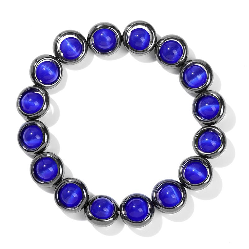 8mm Náramek Kočičí oko Nový Náramek z přírodního hematitu Trendy Energetické Prstenové Náramky pro Muže Ženy Léčivé Ochranné Šperky Dárek