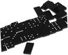 Kisangel 2 Sets Black Wooden Dominoes with Storage Box, Kids Educational Toys for Creativity, Table Game