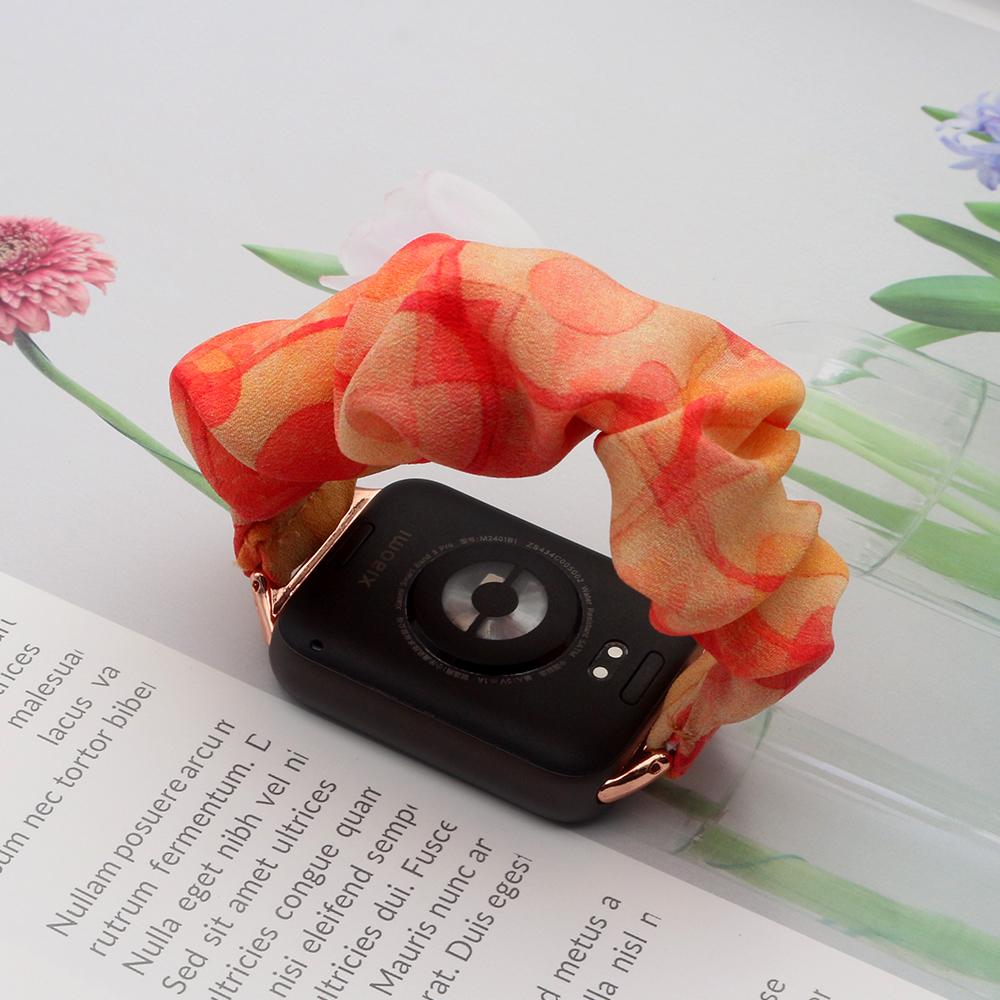 

Women Scrunchie Watch Strap for Xiaomi Smart Band 9 Pro/8Pro Adjustable Printed Dressy Band for Mi Band 8 Pro/ Redmi Watch 4/5 красный