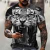 Men's short sleeved European and American summer fashion T-shirt 3D printed
