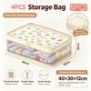 1/4Pcs Large Capacity Mesh Zipper Storage Bag - Clothing Household Bedding Four Piece Set Storage Bag, Clothing Organizing Box