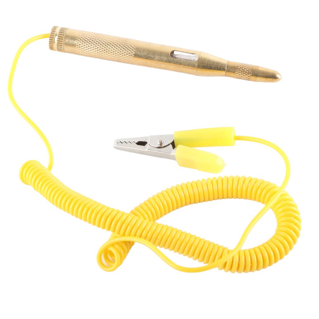 Auto Auto Fahrzeug Stromkreistester DC 6V 12V 24V Glühbirne Spannungsprüfstift Bleistift Gelb