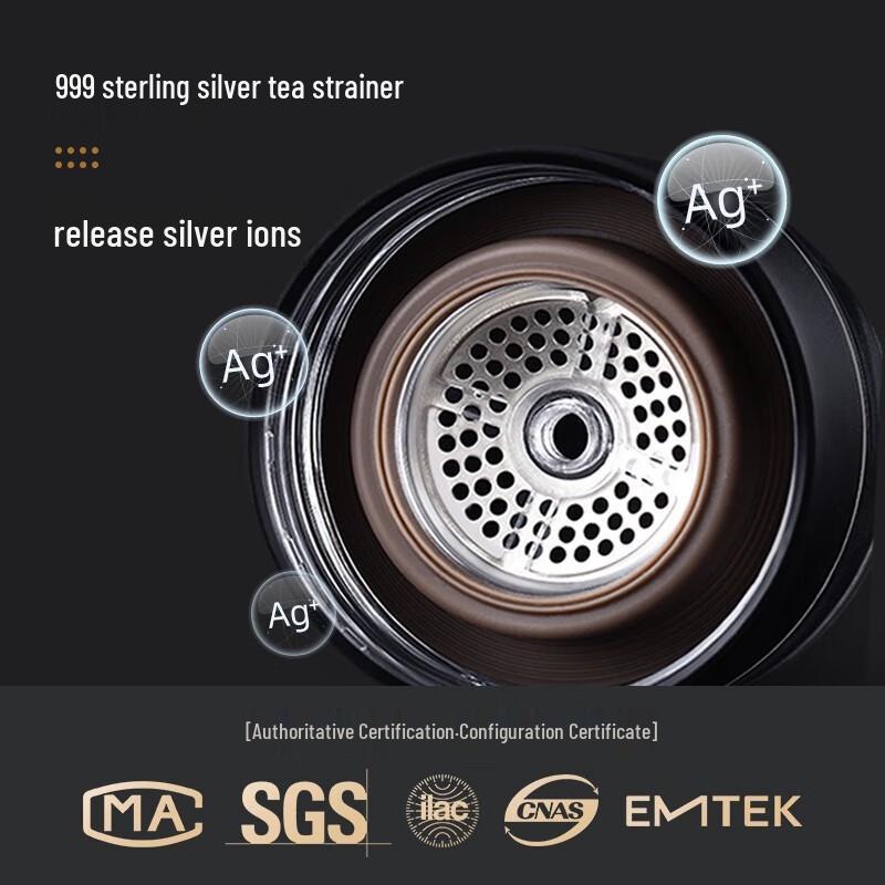 TOMIC Tea Infuser Double-Layer Glass Bottle