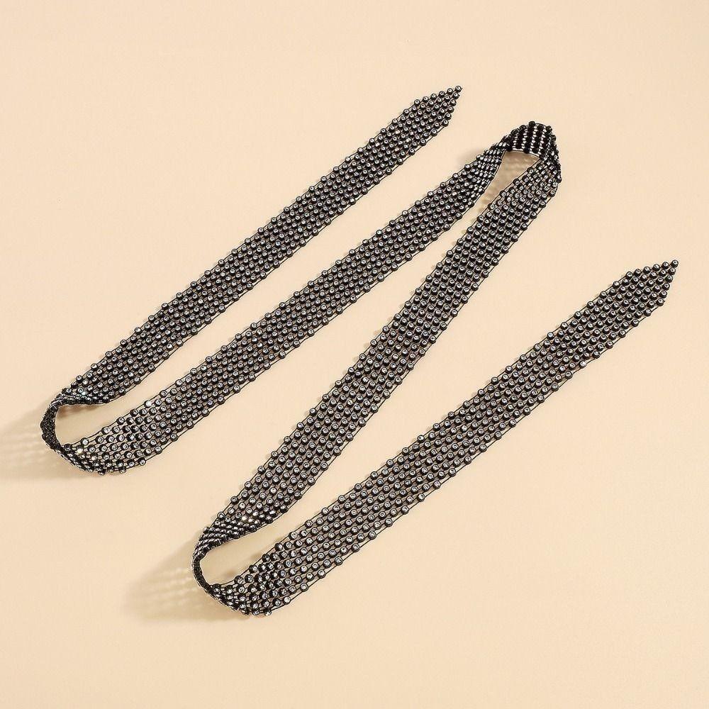 Trendy 1.8M Long Bling Scarf Neckerchief Sparkling Luxury Choker Necklace Crystal Necktie Collar Women Fashion