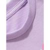 Cute Small Size in Purple Children's Summer Clothing round Neck Short Sleeve T-shirt