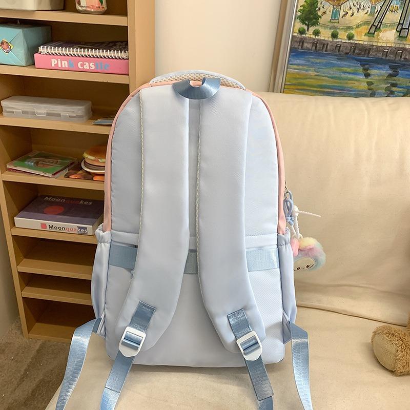 School Bag New High-value College Style Fresh and Sweet Candy-colored Backpack Junior High School Students Lightweight Backpack