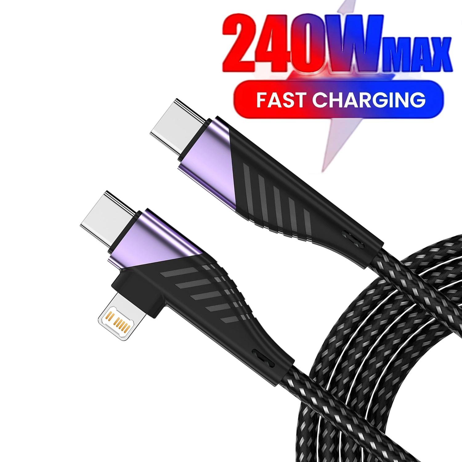 

Кабель Type C & Lightning на Type C, кабель для быстрой зарядки для iPhone 14 13 12 11 Pro Max Xs IPad Android, дата-кабель 1m