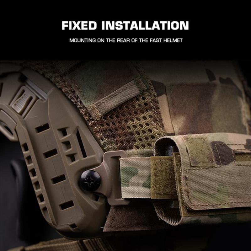 Váhový sáček na airsoftovou helmu Pouzdro na protiváhu helmy Vyvažovací sáček pro NVG Systém nastavitelných popruhů pro airsoftové bojové helmy