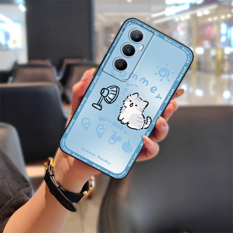 Silicone Back Cover Phone Case For Realme C65 Shockproof Protective Dirt-resistant Phone Pouch Cute Cartoon TPU Graffiti