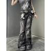 VIONA Autumn Winter Women's Denim Pants Dark Academia Cargo Jean Flared Bell Bottom Designer Kpop Japanese Y2k 2000s Goblin Core