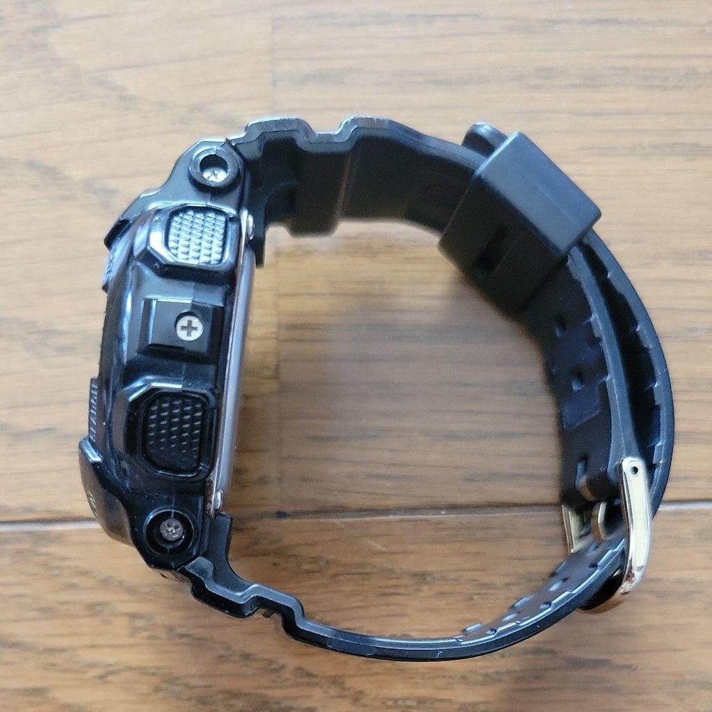 Used CASIO Baby-G BG-110 Ana-Digi Watch Black Gold