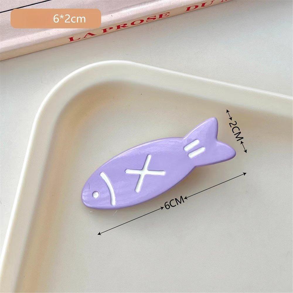 Sweet Cute Candy Color Fish Hair Side Clips Female Broken Hair Duckbill Clip Children Do Not Hurt The Side Forehead Bangs Clip