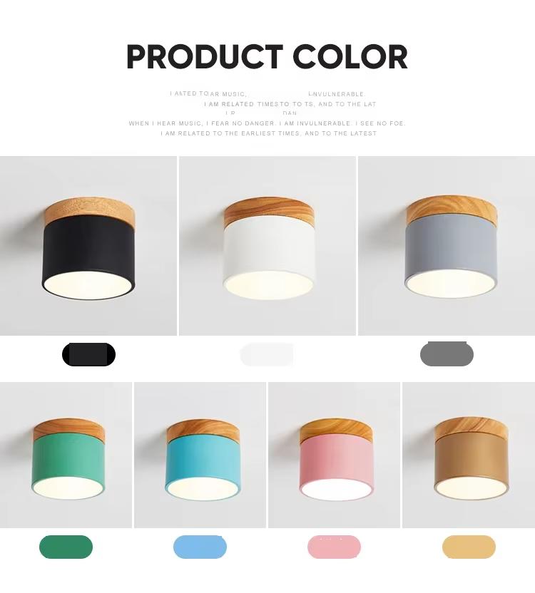 LED downlight modern colorful ceiling light surface mounted spotlight bedroom lighting for living room indoor Light fixture