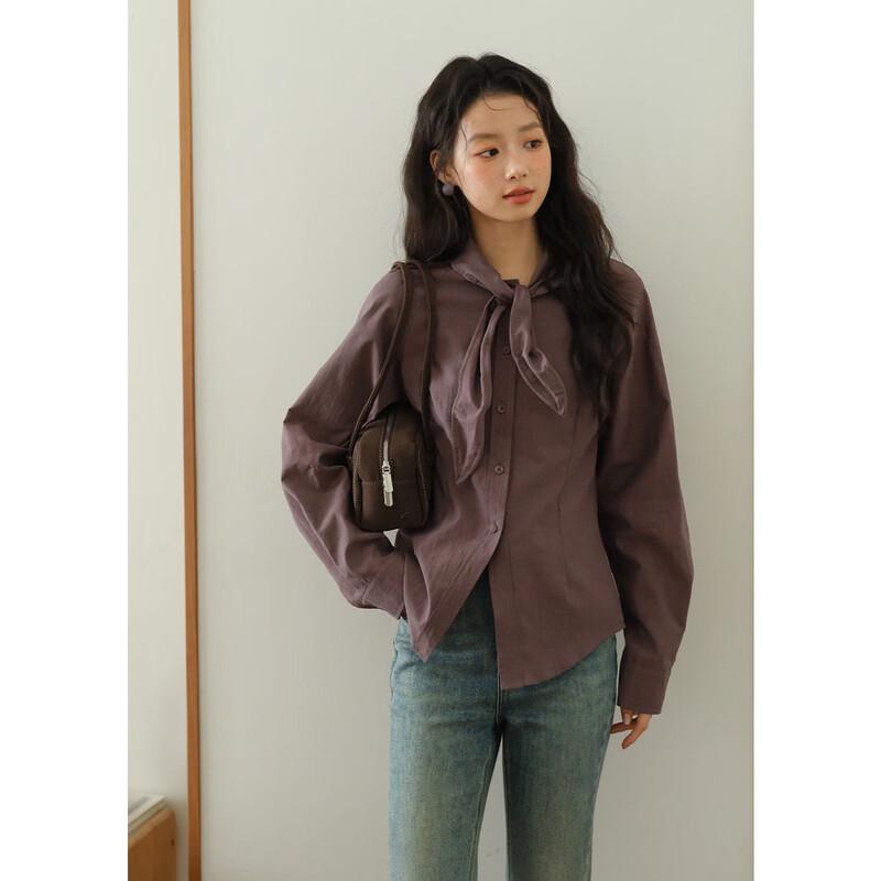 Women s Elegant Tie-Neck Blouse S