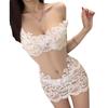 Sex underwear sexy uniform pure desire floating flower suspenders large size perspective nightdress passion mesh suit