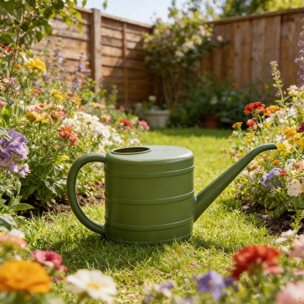 2L Watering Can with Ergonomic Handle, Compact, Practical, , A Long Spout, Ideal for