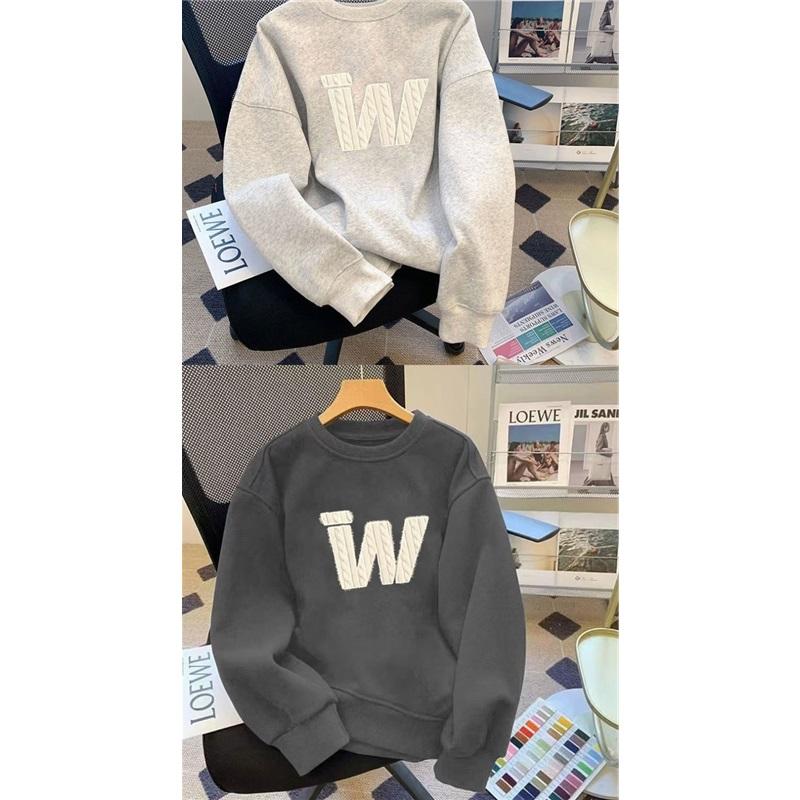 Bluza z okrągłym dekoltem i wytłaczanym napisem, casualowa, luźna bluza wciągana przez głowę