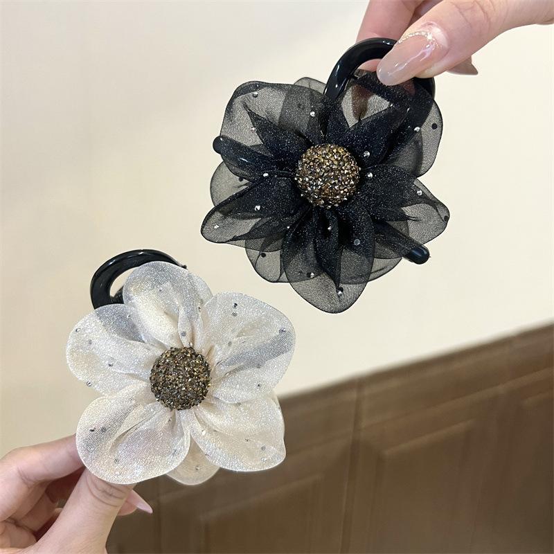 3PCS Water Diamond Sun Flower Gripper Women 2026 New Hair Shark Clip Half Tied Hair Clip At The Back of The Head Fashion Gripper