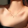 Sterling Silver Pear Shape Round Pendant CZ Zircon Necklace Women 2025 Chic Elegant Daily Party Jewelry Gift