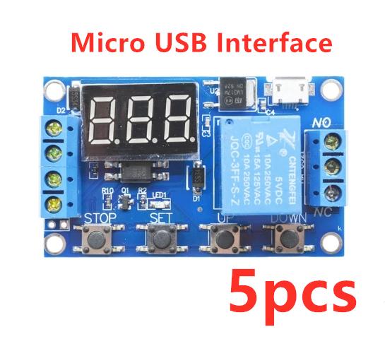 1-10pcs Timer Relay Time Delay Relay DC 6-30V Delay Controller Board Trigger Delay Switching Relay Module with LCD Display