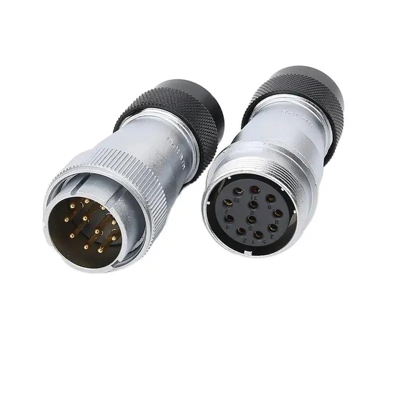 WEIPU WS32 TD+ZD 4 6 8 10 11 13 19Pin Docking Power Circular Connector M32 Soldering Single Wire Cable Adapter Aviation Plug