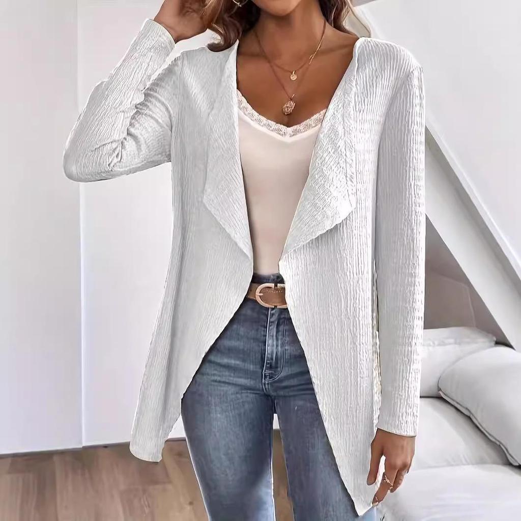 2024 Women's Autumn/Winter Long Sleeve Casual Knitwear Coat