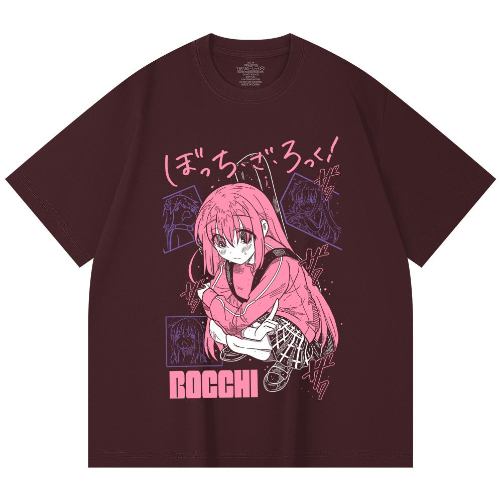 

230 Gsm 100% Cotton Bocchi The Rock V5 Print Unisex Heavy Cotton T Shirt 2XL