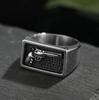 Fashion Vintage Guns Ring Heavy Sugar Stainless Steel Cowboy Men Anel Punk Gothic Ring Mens Biker Jewelry