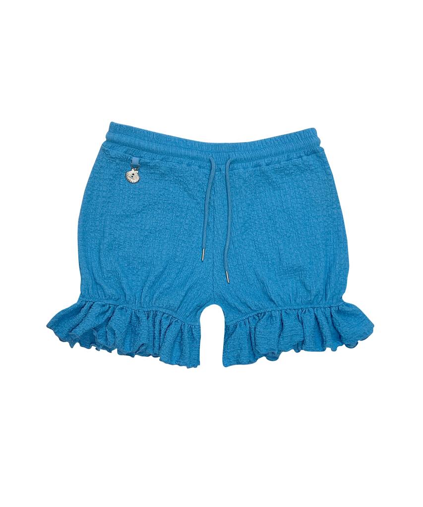 SETSETSET Ruffle Edge Shorts With Seashell Blue