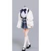 TOYBARJAPAN 1/12 Action Figure Accessories Set CDtoys CD042 Beautiful Girl Female High School JK Clothes and Shoes Short Sleeve B