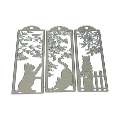 Window Kitten Carbon Steel Die Cut Stencils Decorative Embossing Paper Dies for Scrapbooking Photo Album Card Making