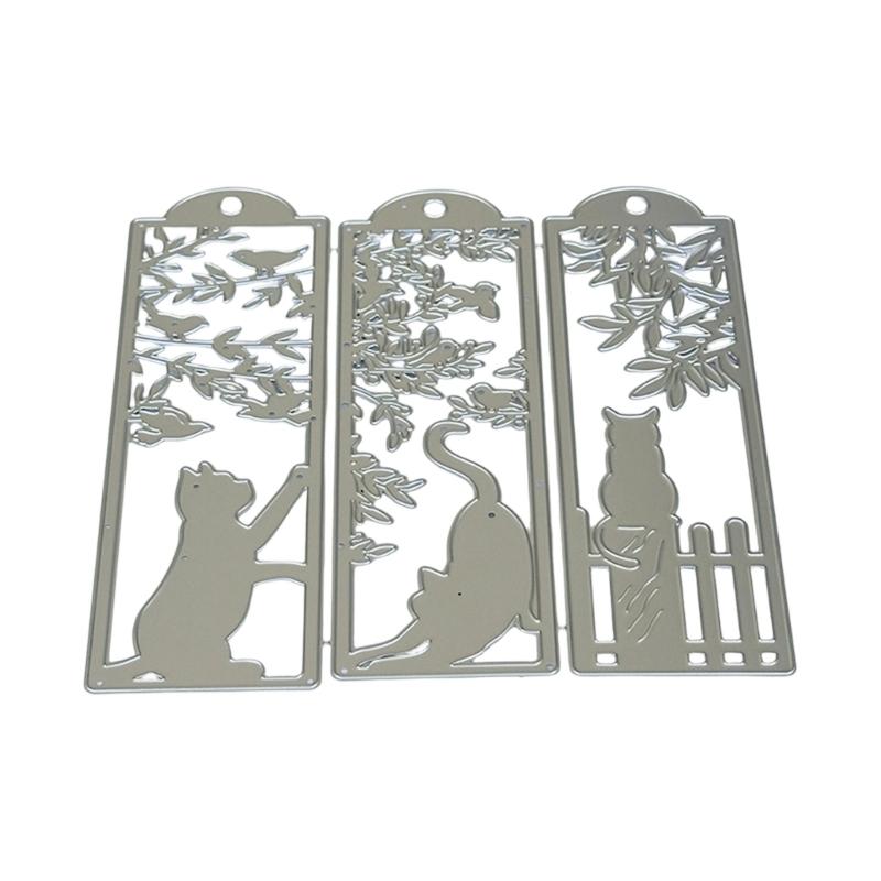 

Window Kitten Carbon Steel Die Cut Stencils Decorative Embossing Paper Dies for Scrapbooking Photo Album Card Making 1