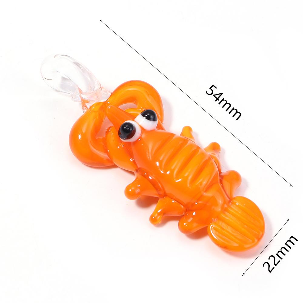 Kreskówkowe Kraby Krewetki Ryby Zwierzęta Koraliki Lampwork Rozgwiazda Krewetka Ryba Żaba Ośmiornica Szklane Zawieszki Lampwork Ozdoba Zwierzęta Morskie